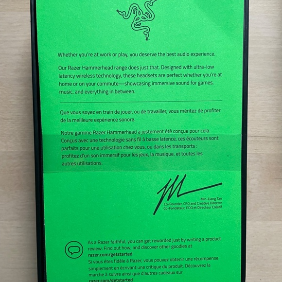 Razer Hammerhead Wireless headphones - Picture 2 of 3